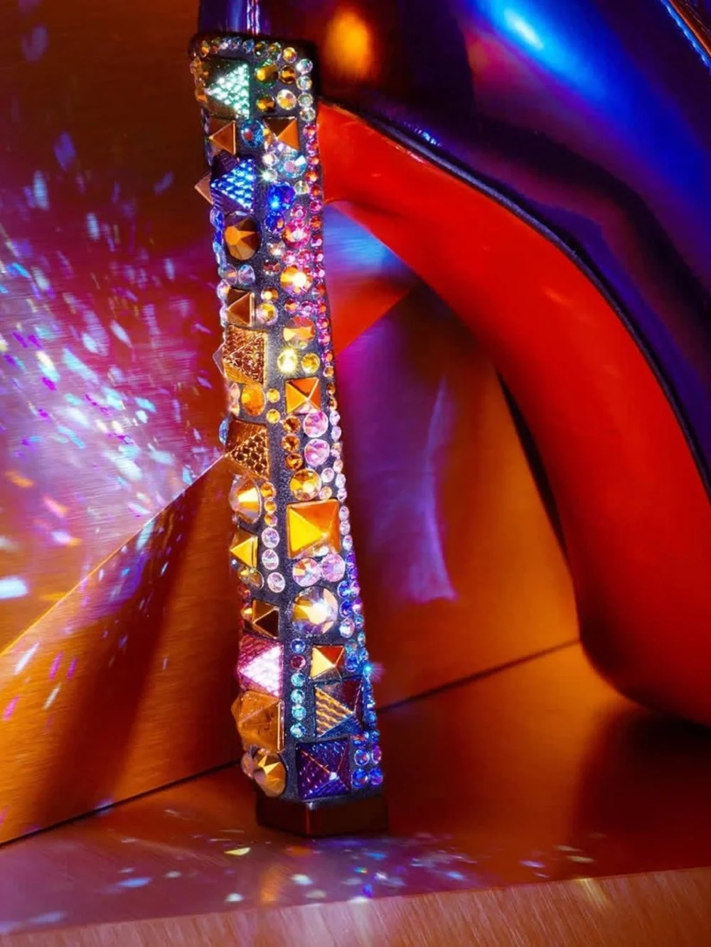 Christian Louboutin Cosmic Alta Boots 100 Over-the-Knee Strass RETAIL 3995